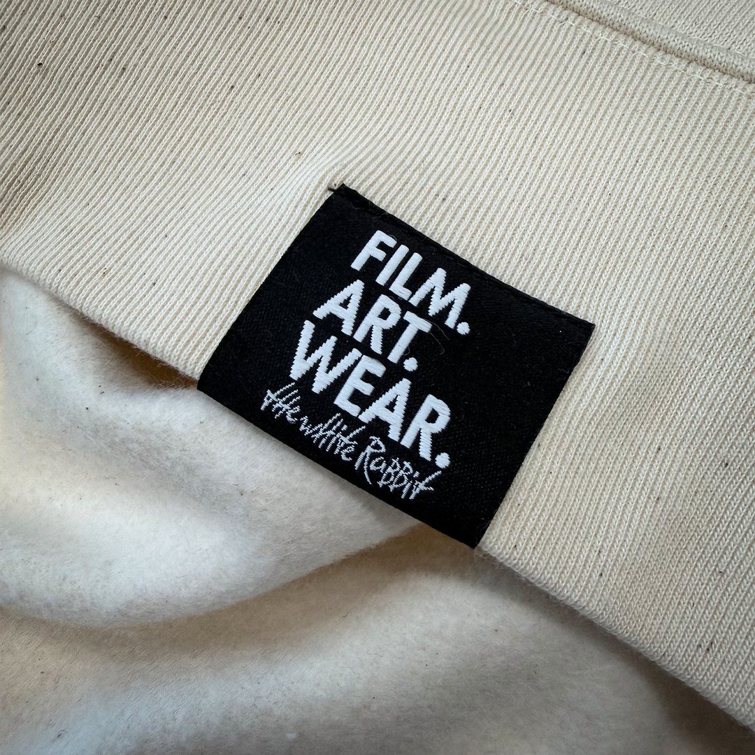 Film Art Wear — eingenähtes Webetikett, Detail